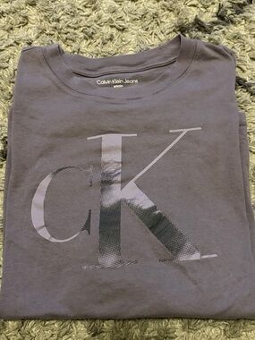 Calvin Klein Jeans Lavender Gray CK Logo Tee